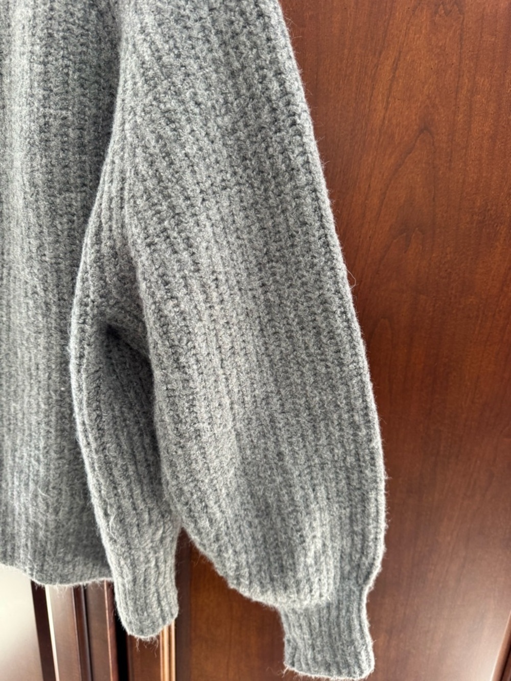 Gray Button-Front Women's Cardigan Sweater - Ann Taylor - Picture 4 of 6